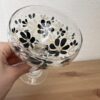 pezsgős kehely 5 Kézzel festett virágos pezsgős kehely 220ml ünnepi koccintáshoz