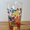 Kézzel festett virágmintás limonádés pohár 655 ml méretben